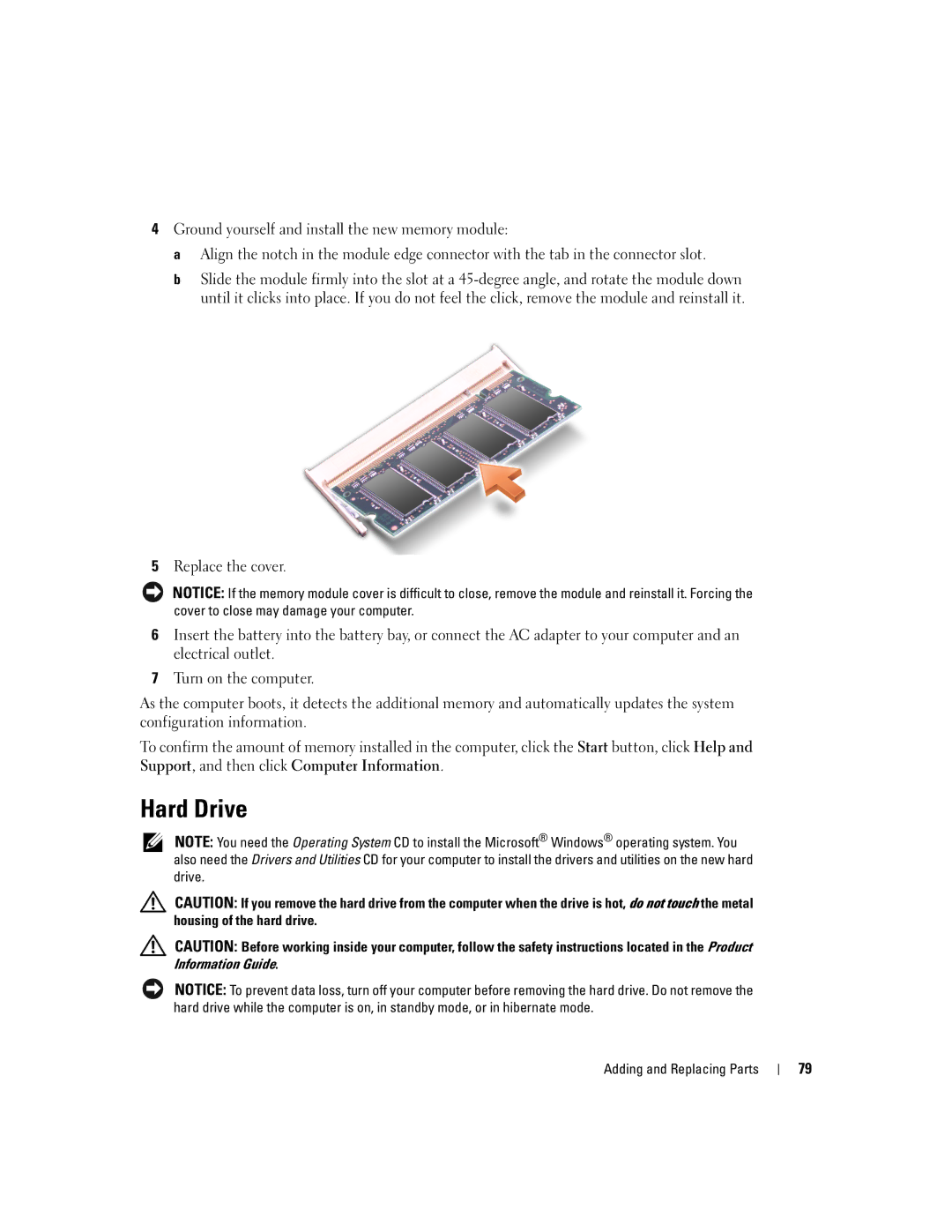 Dell PP10S owner manual Hard Drive 