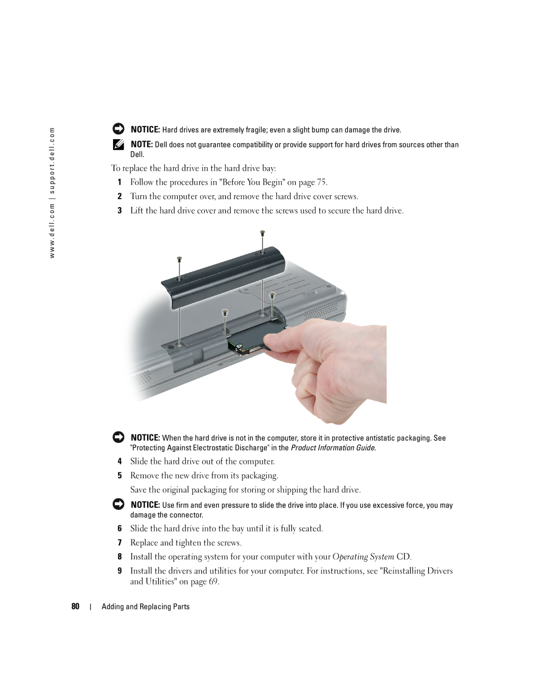 Dell PP10S owner manual Adding and Replacing Parts 