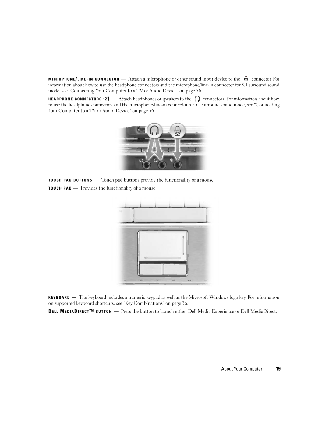 Dell M1210, PP11S manual About Your Computer 