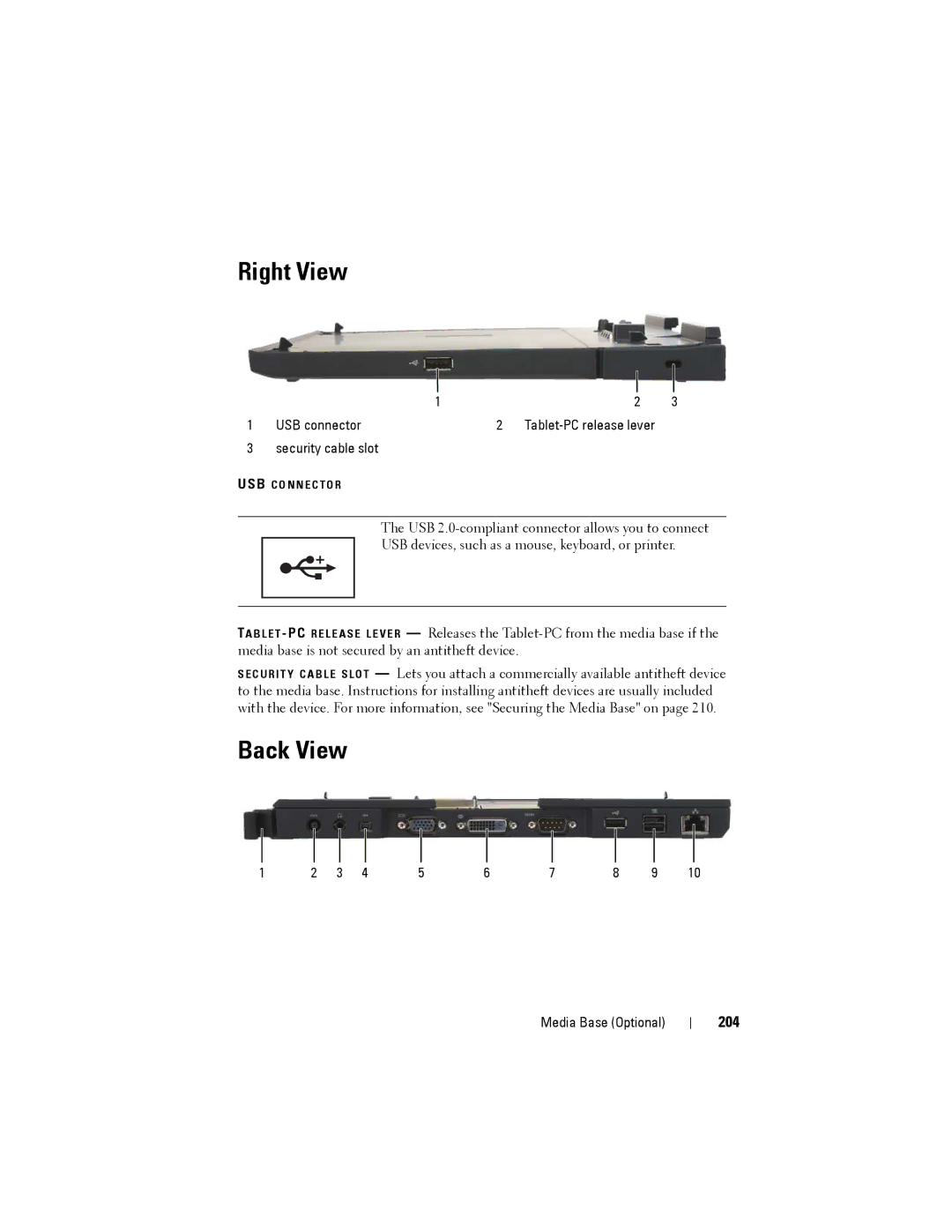 Dell PP12S manual Right View, 204 