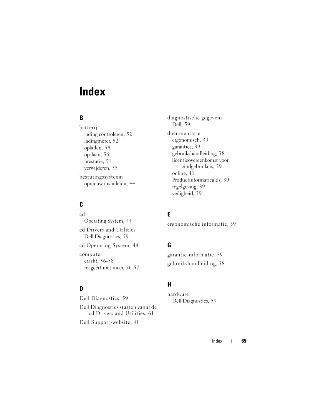 Dell PP12S manual Index 