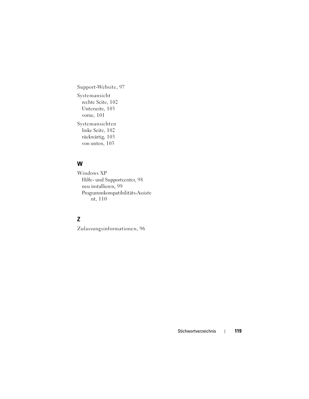 Dell PP18L manual Zulassungsinformationen, 119 