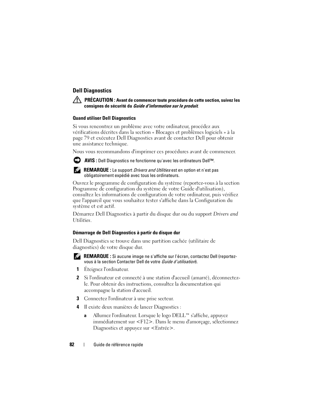 Dell PP18L manual Dell Diagnostics 