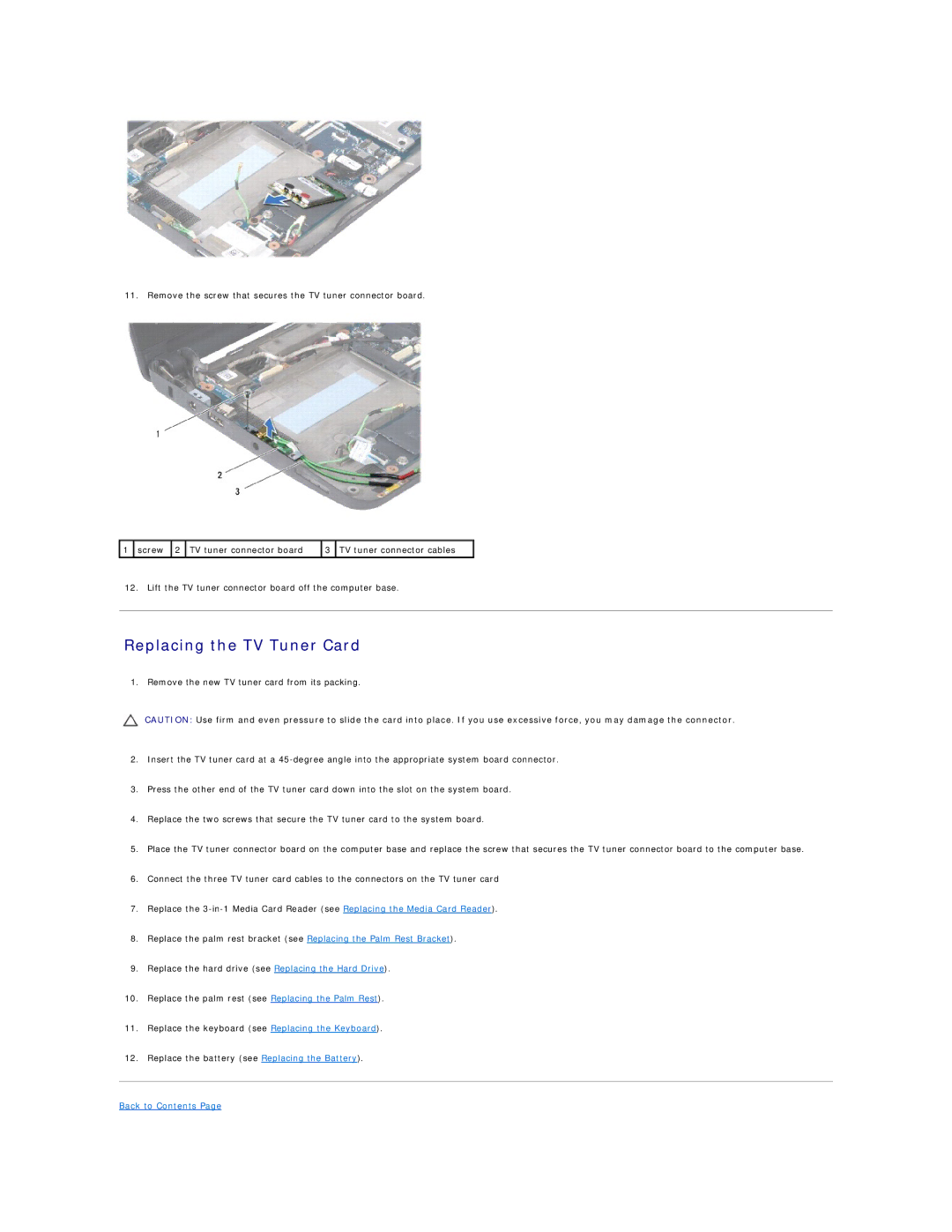 Dell PP19S manual Replacing the TV Tuner Card 