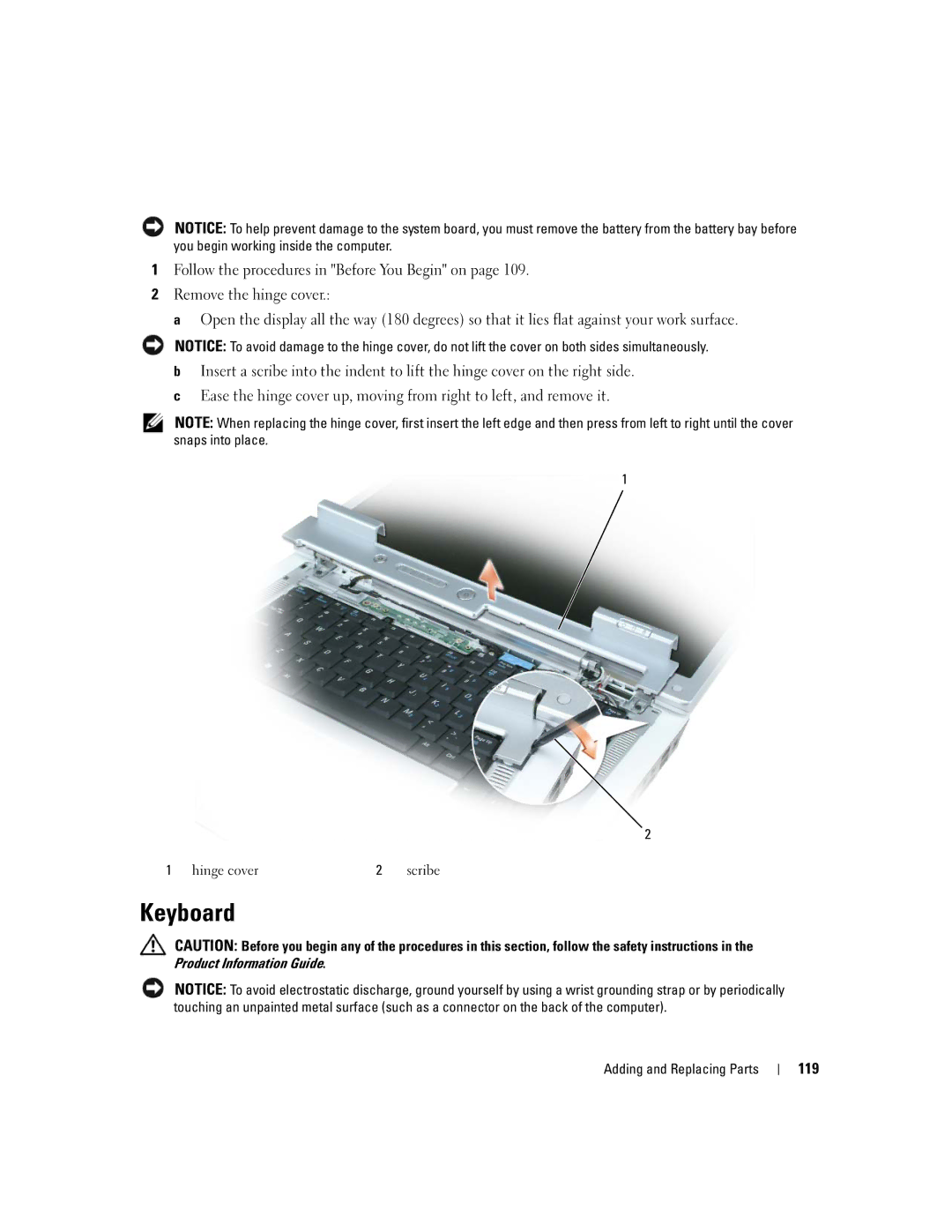 Dell PP20L owner manual Keyboard, 119 