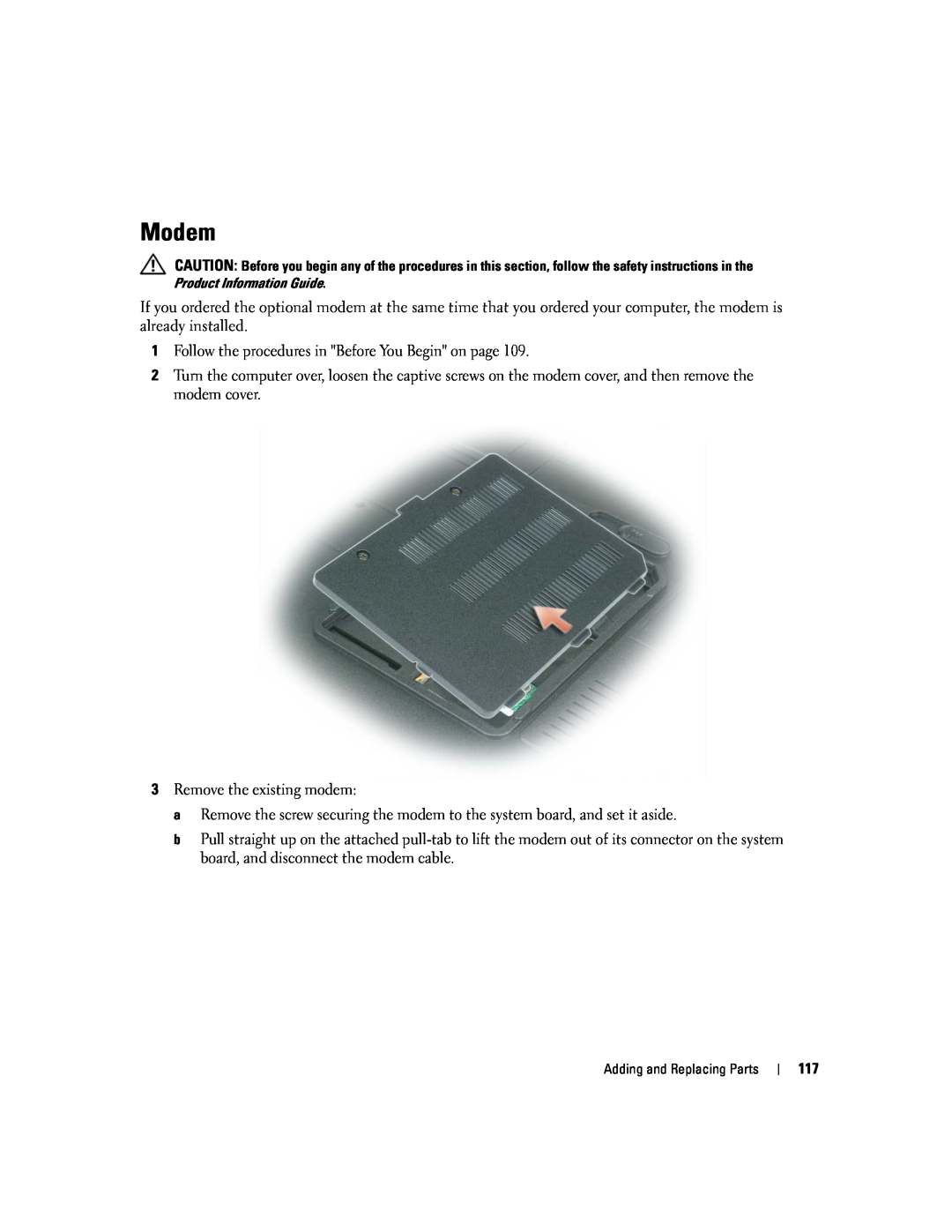 Dell PP20L owner manual Modem 