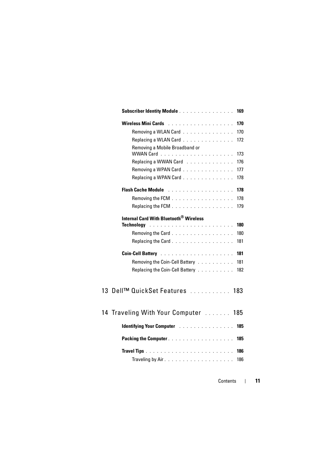 Dell PP22L manual Dell QuickSet Features Traveling With Your Computer 