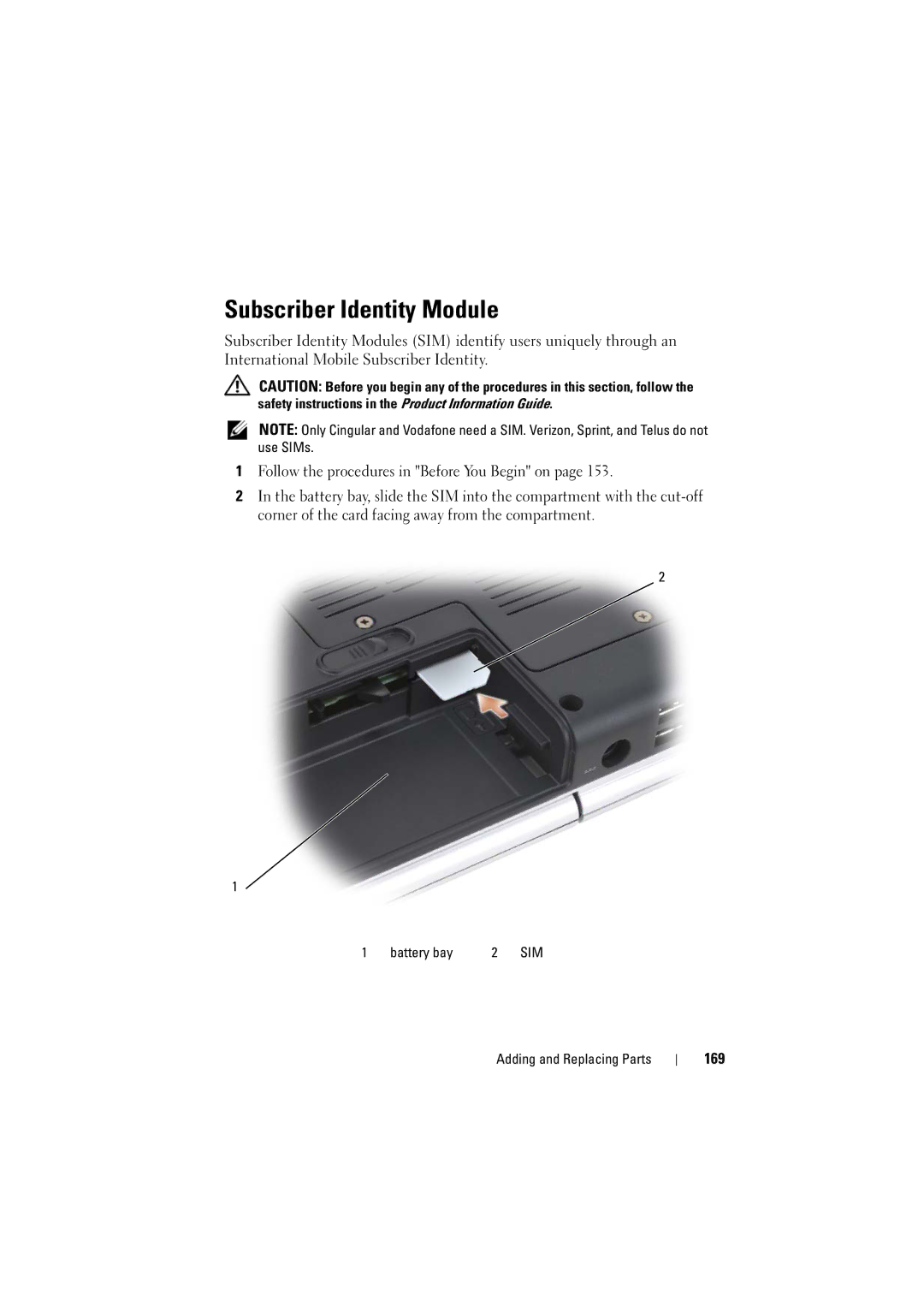 Dell PP22L manual Subscriber Identity Module, 169 