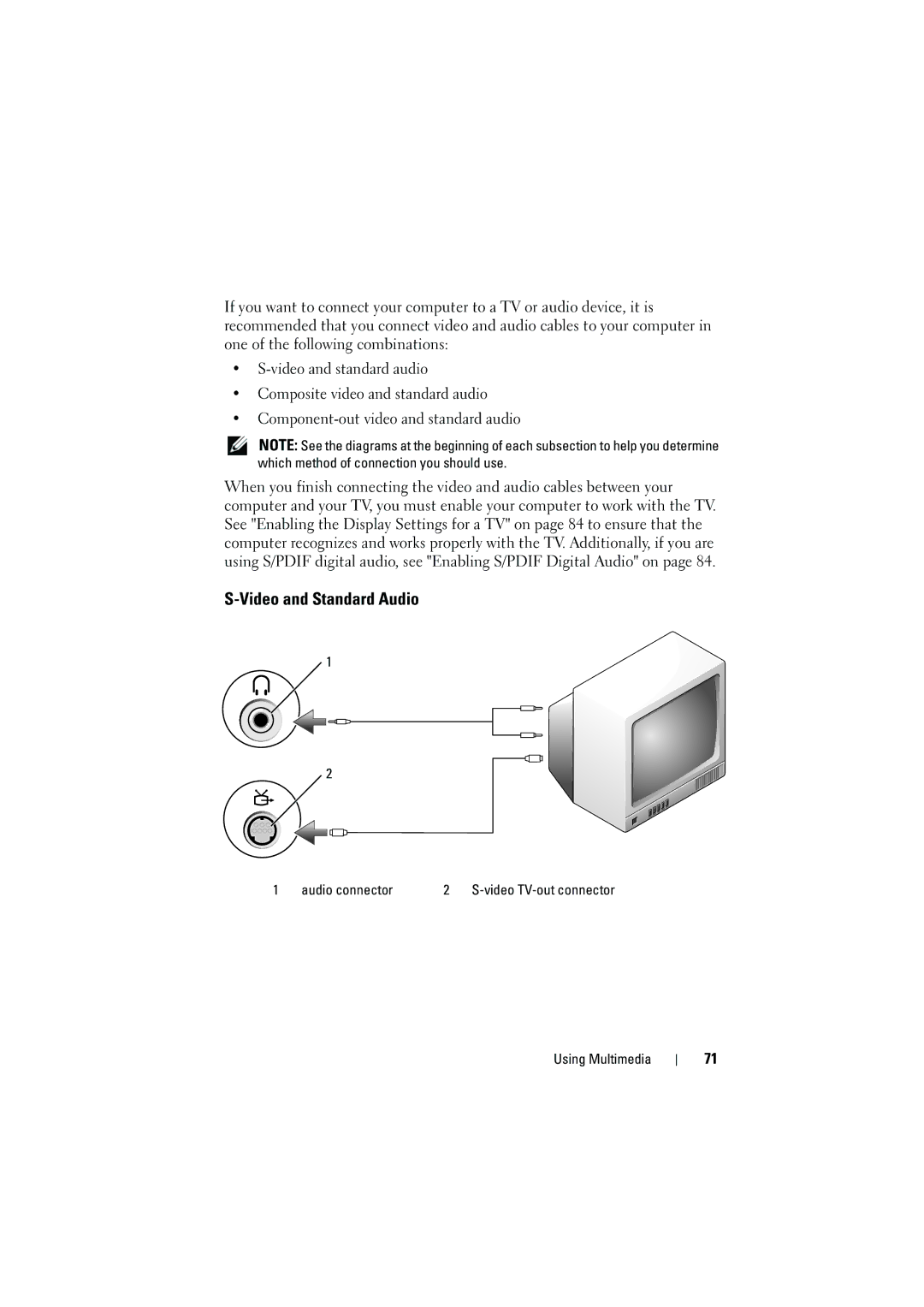 Dell PP22L manual Video and Standard Audio 