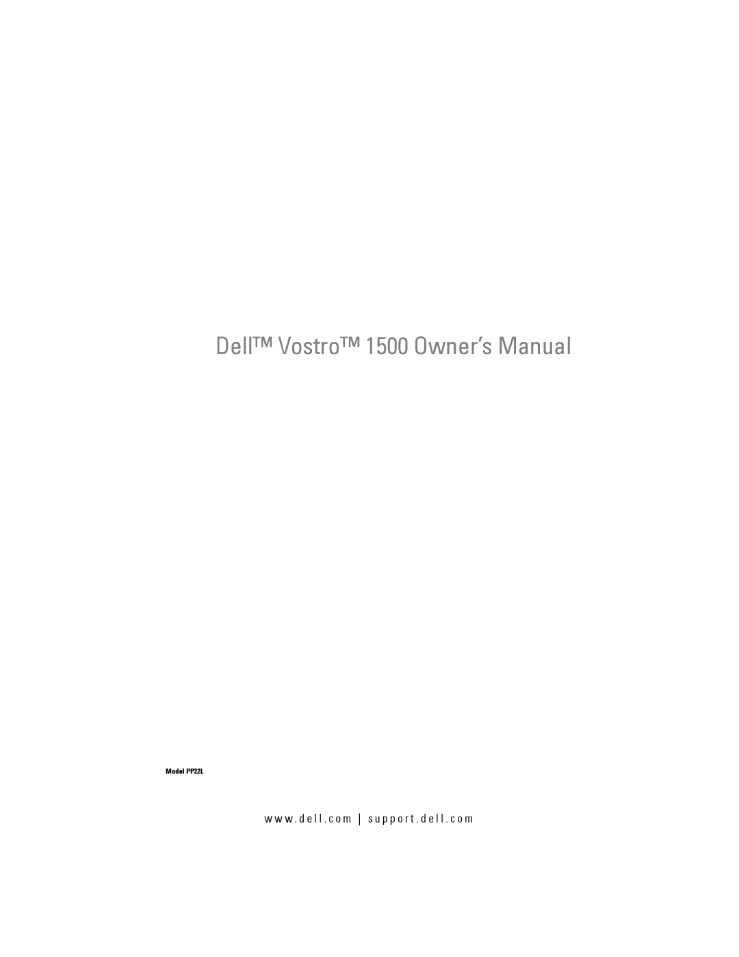 Dell PP22L owner manual W . d e l l . c o m s u p p o r t . d e l l . c o m 