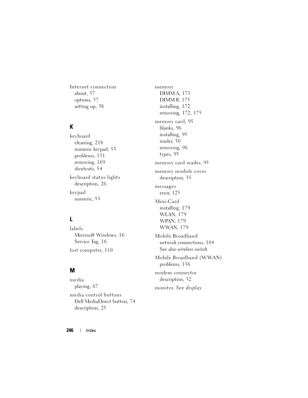 Dell PP22L owner manual 246 