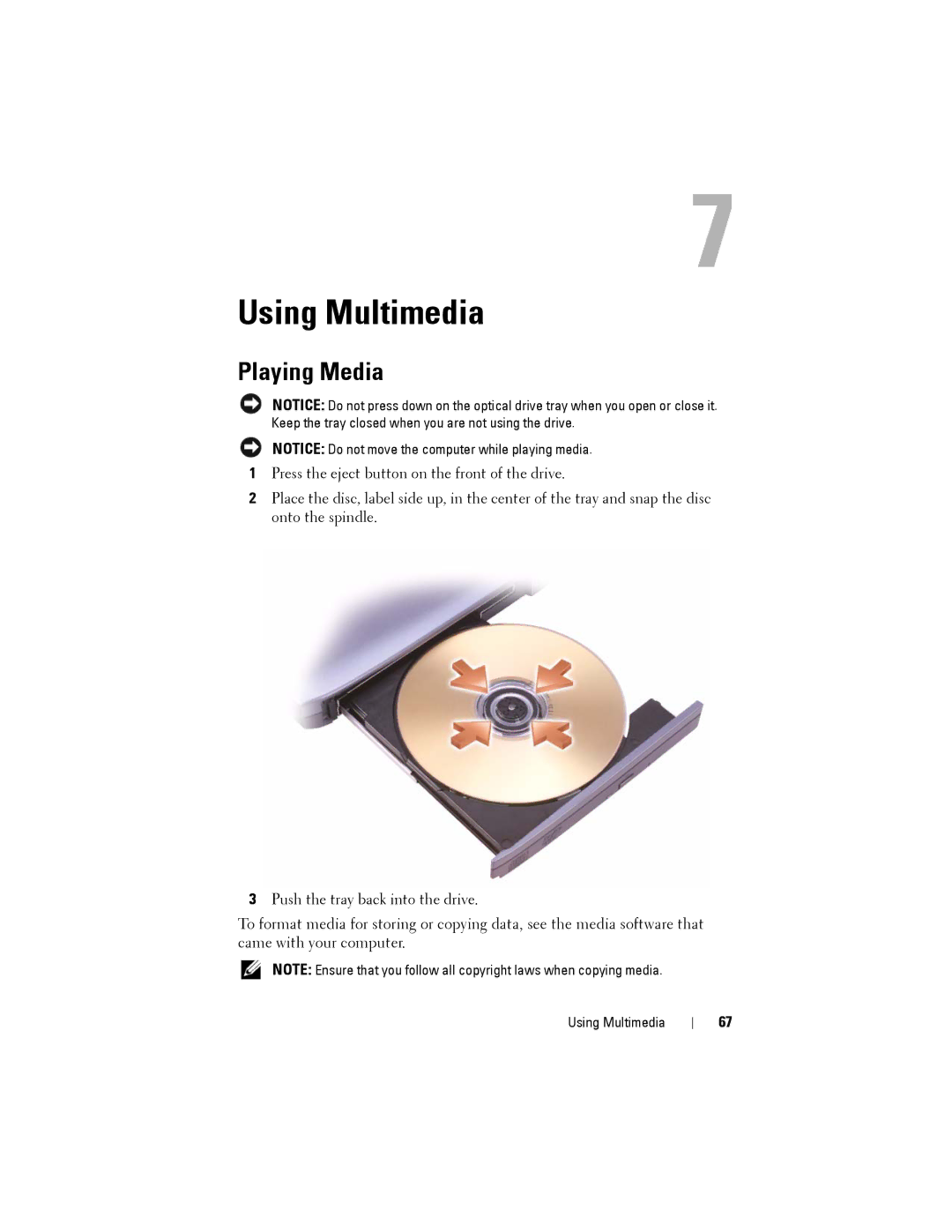 Dell PP22L owner manual Using Multimedia, Playing Media 