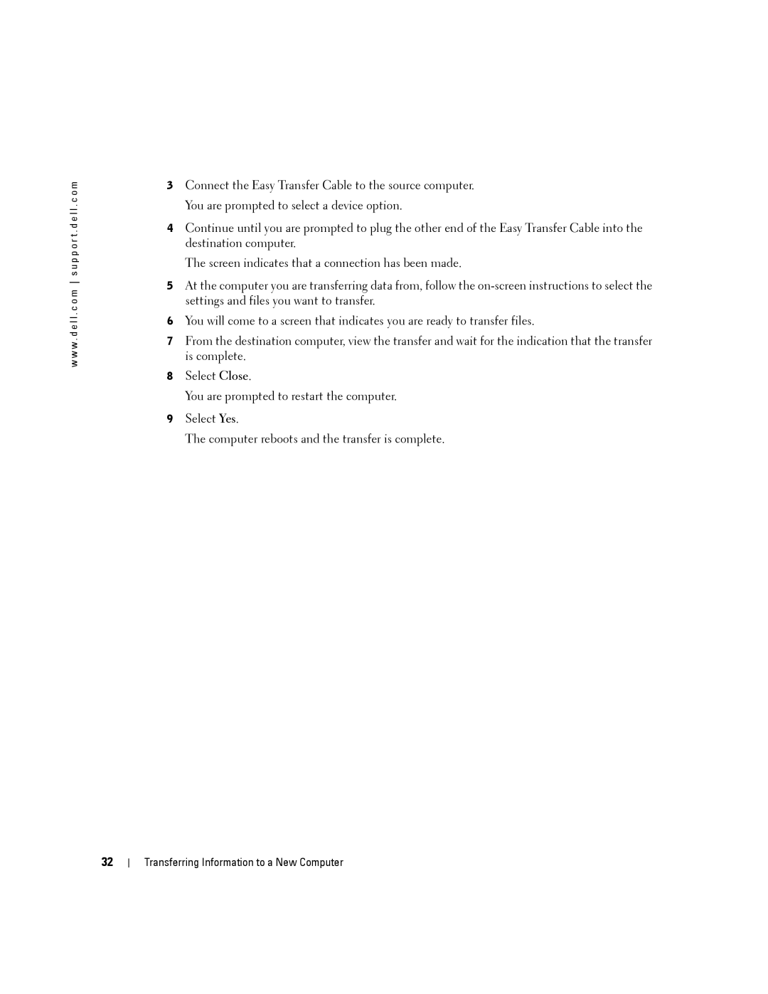 Dell PP24L manual Transferring Information to a New Computer 