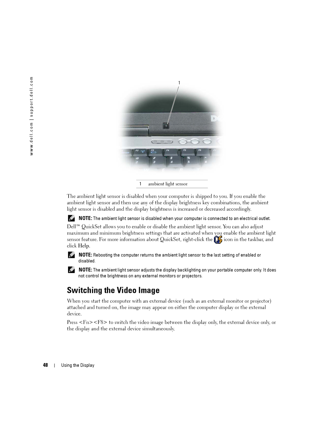 Dell PP24L manual Switching the Video Image 