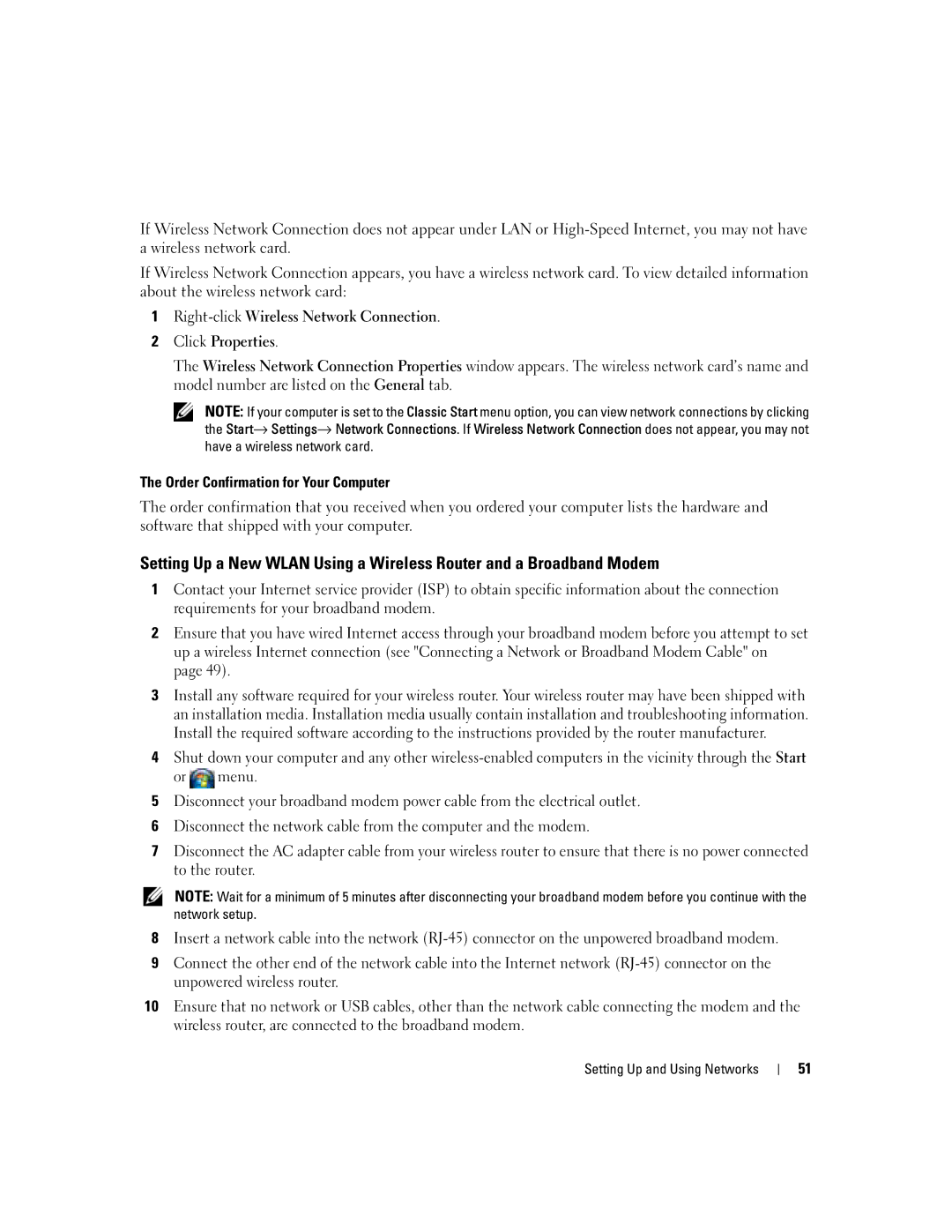 Dell PP24L manual Right-clickWireless Network Connection Click Properties 