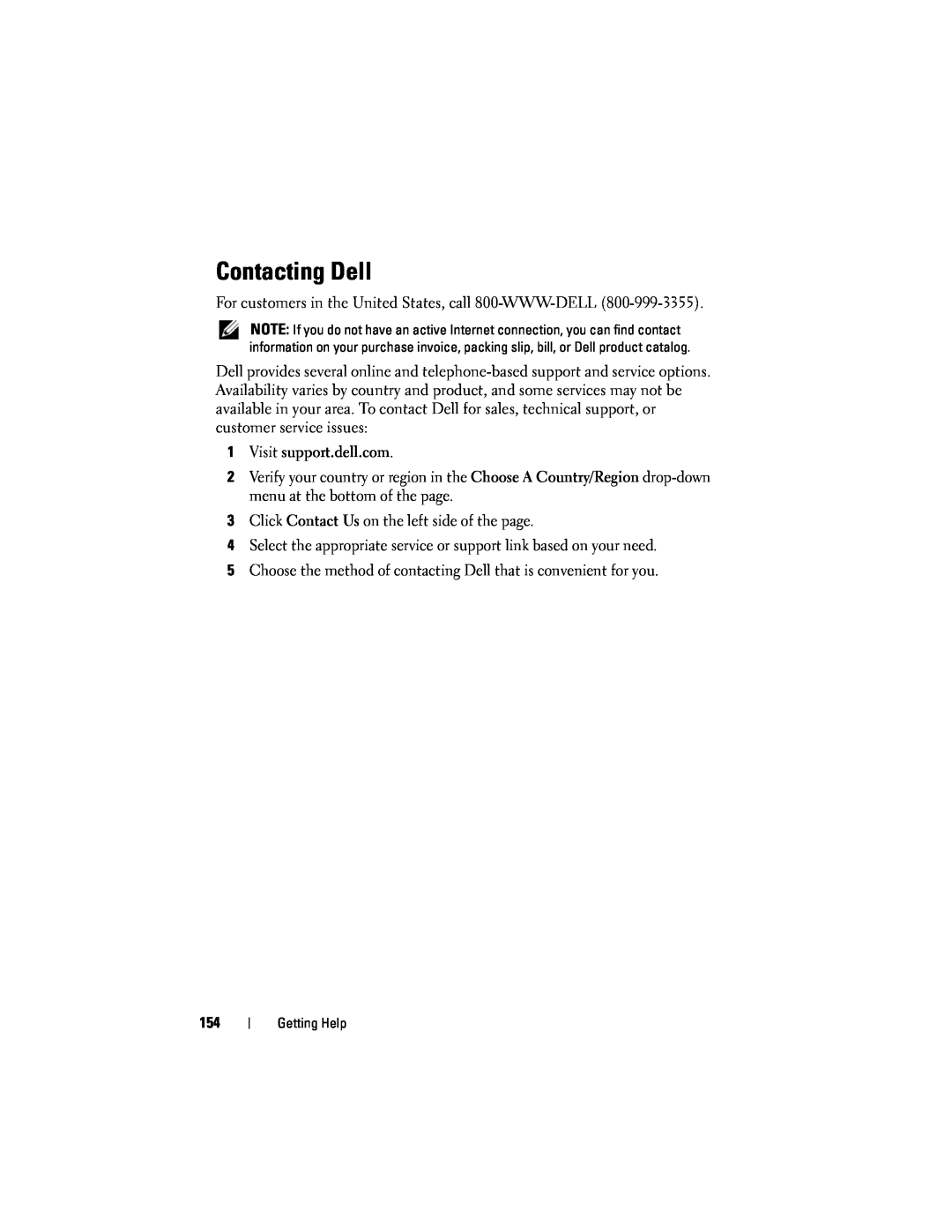 Dell PP24L manual Contacting Dell 