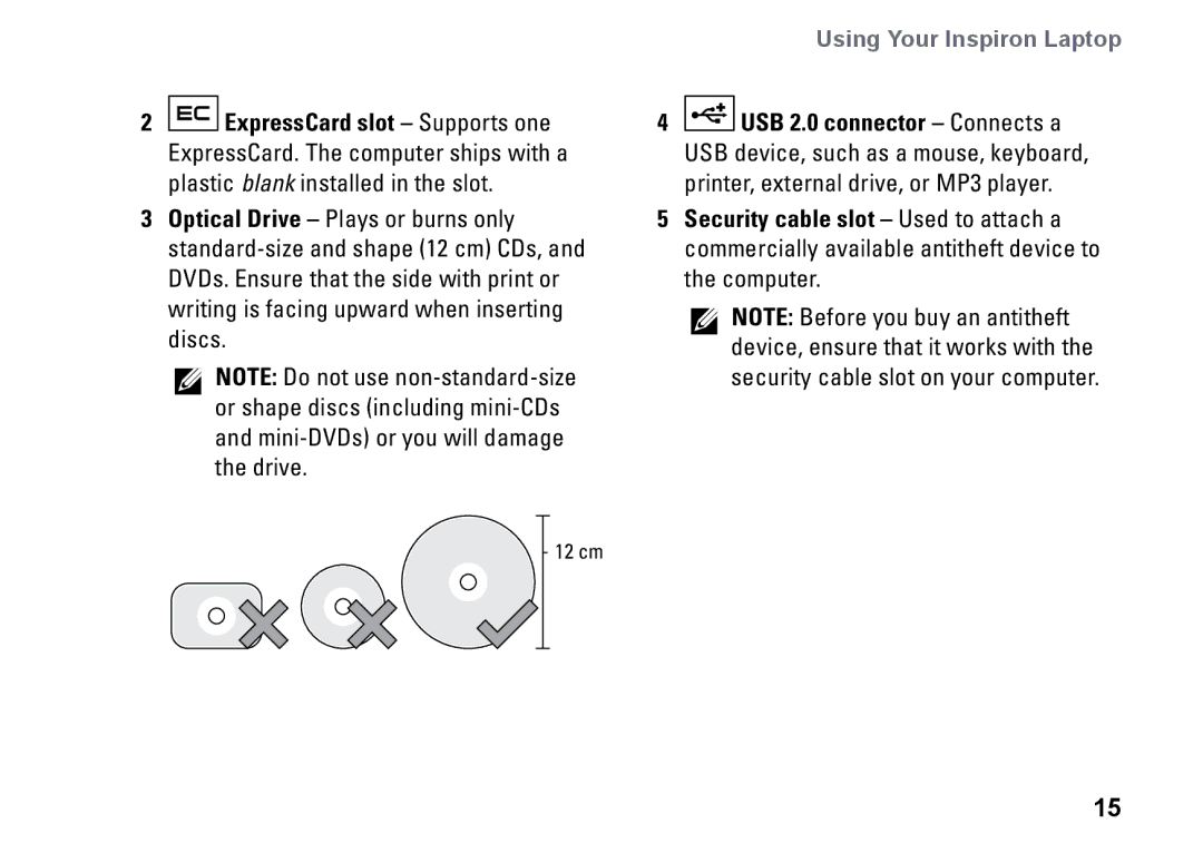 Dell PP25L setup guide 12 cm 