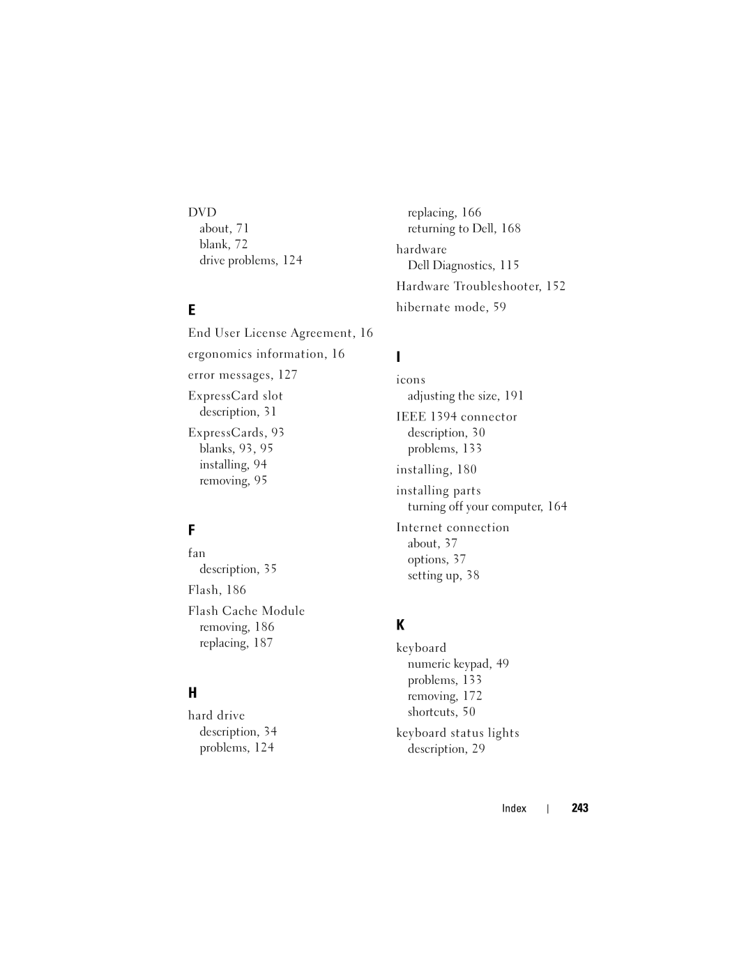 Dell PP26L owner manual 243 