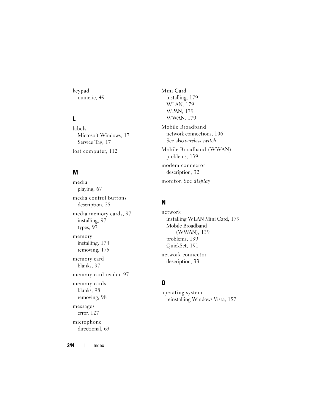 Dell PP26L owner manual 244 