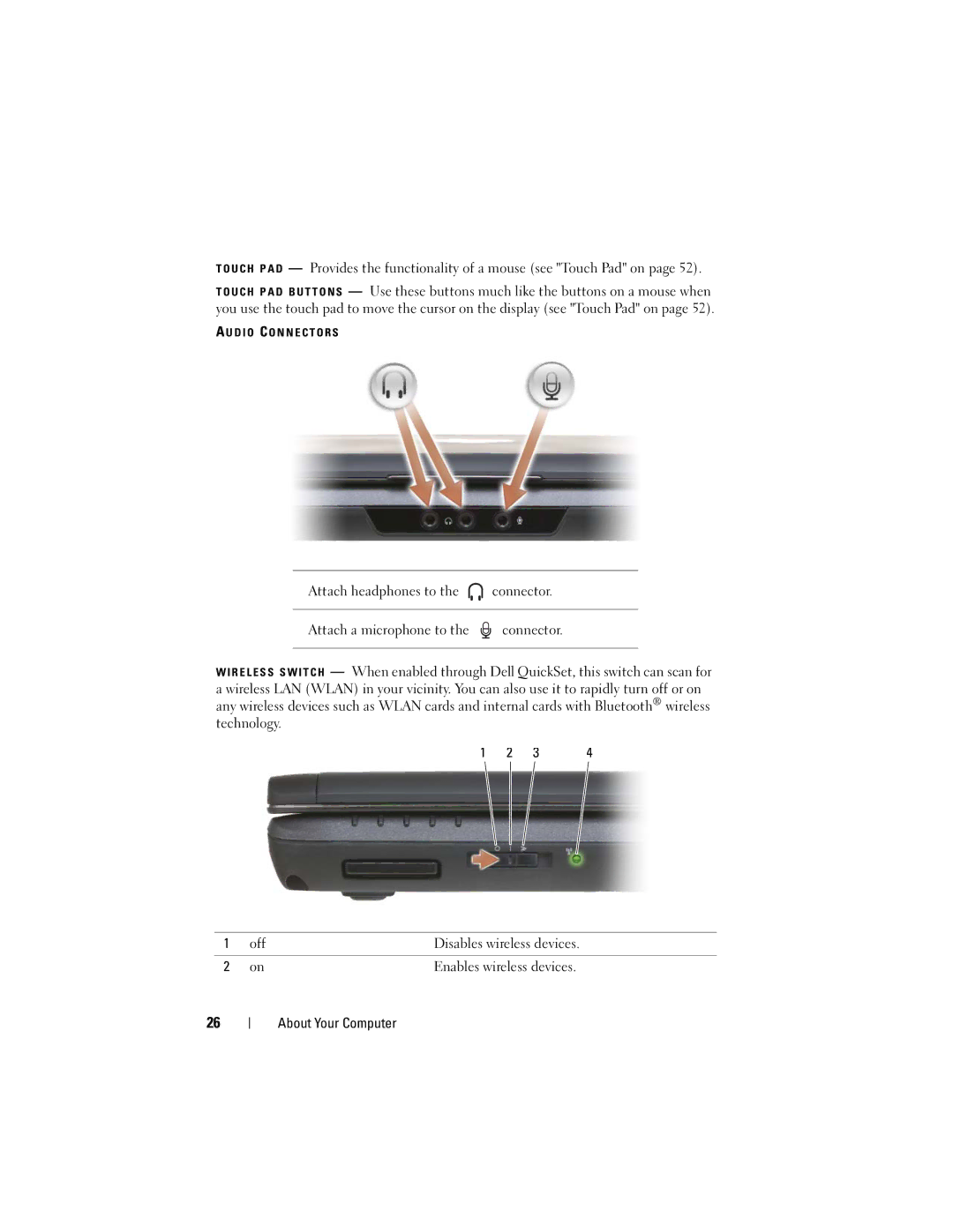 Dell PP26L owner manual D I O C O N N E C T O R S 