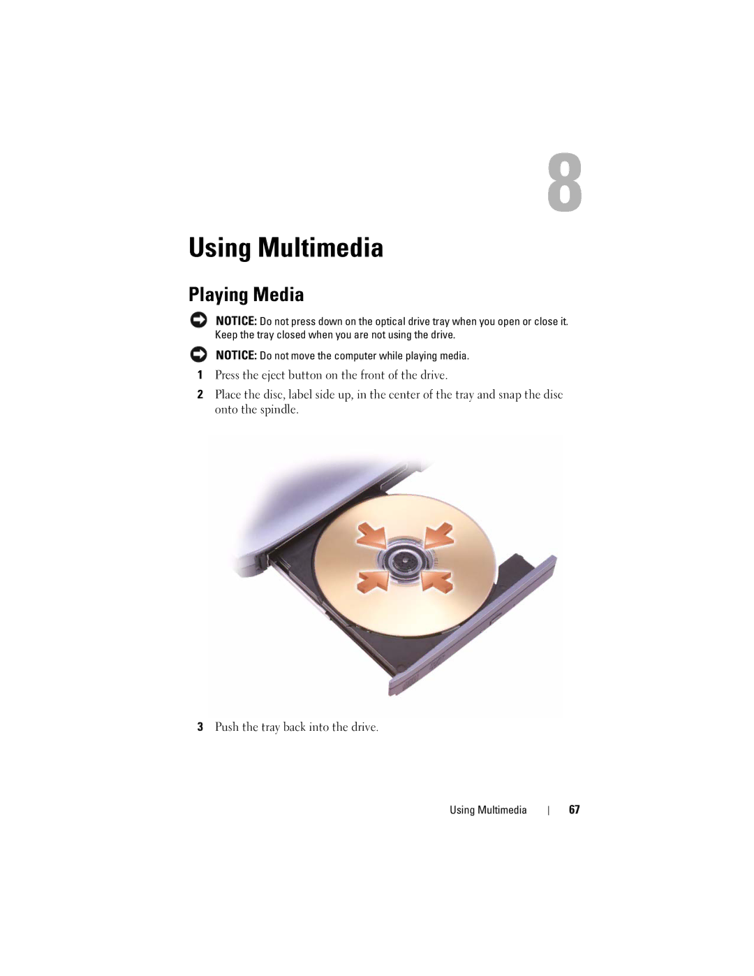 Dell PP26L owner manual Using Multimedia, Playing Media 