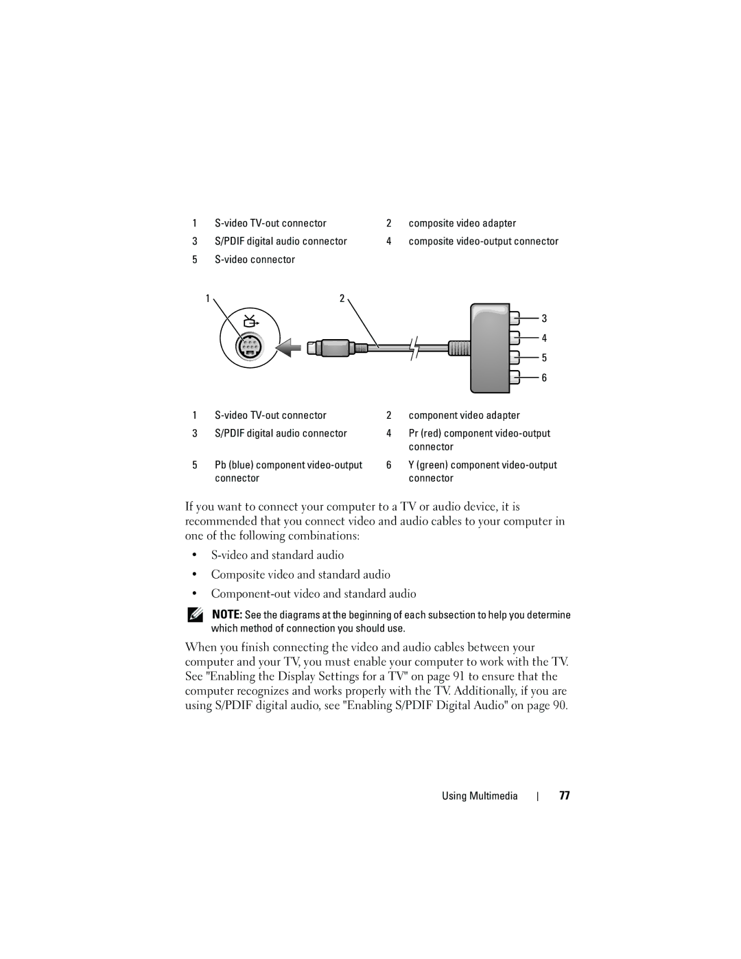 Dell PP26L owner manual Connector 