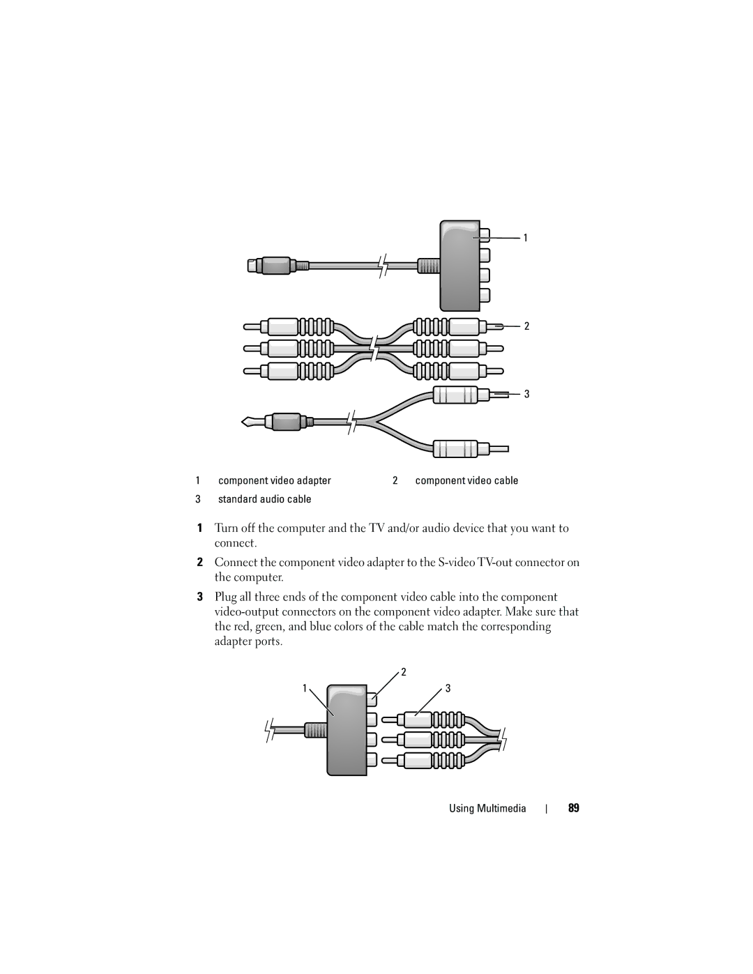 Dell PP26L owner manual Standard audio cable 