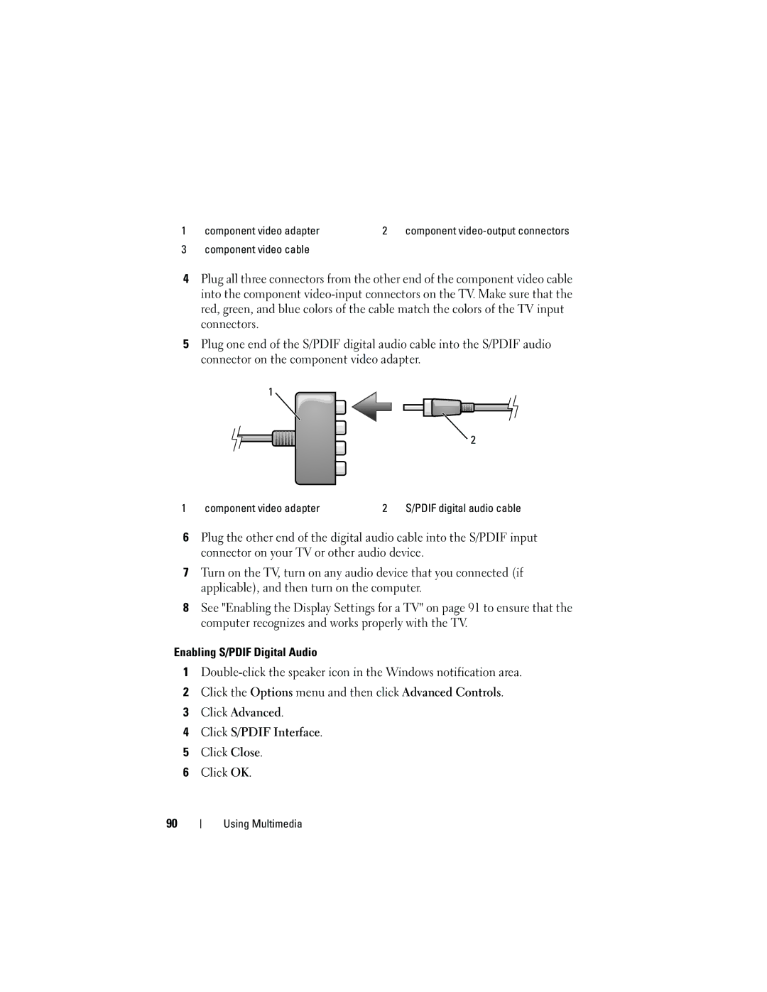 Dell PP26L owner manual Enabling S/PDIF Digital Audio, Click Advanced Click S/PDIF Interface 