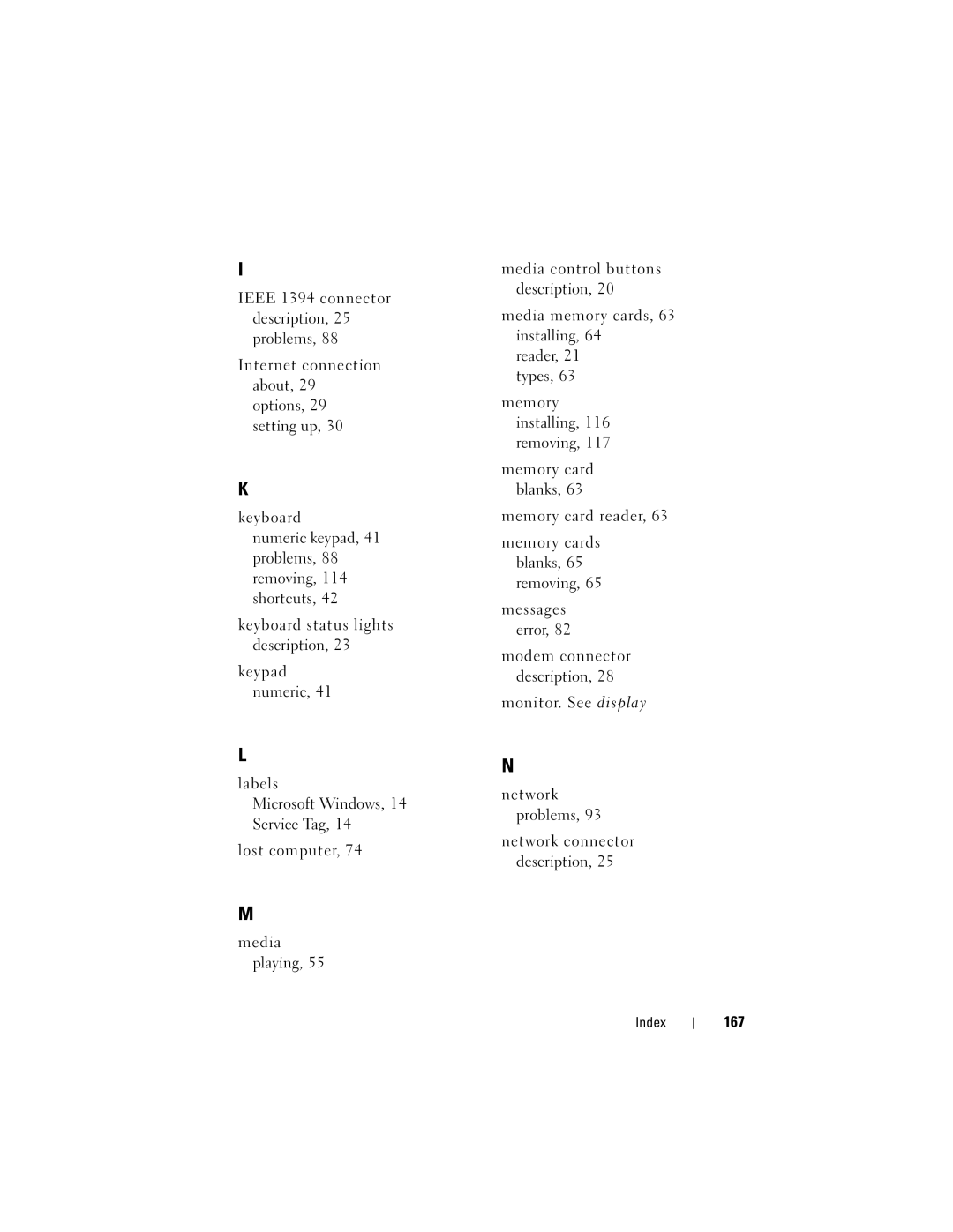 Dell PP29L owner manual 167 