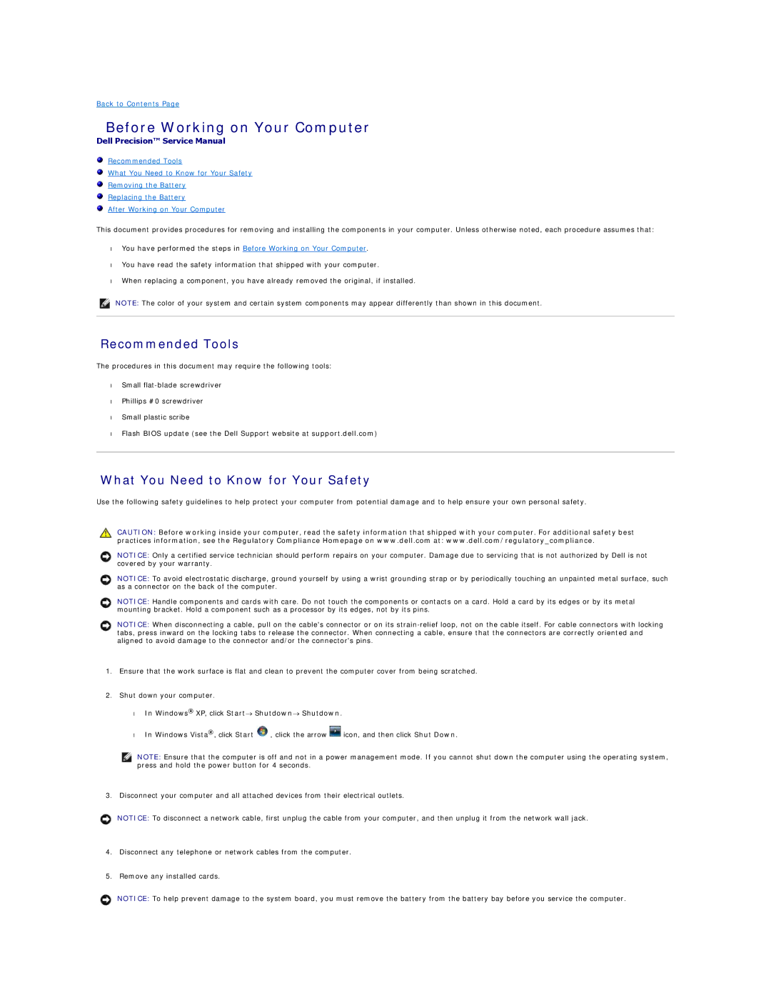 Dell PP30L manual Before Working on Your Computer, Recommended Tools, What You Need to Know for Your Safety 