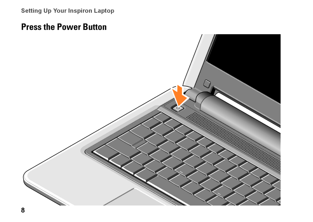 Dell PP40S setup guide Press the Power Button 