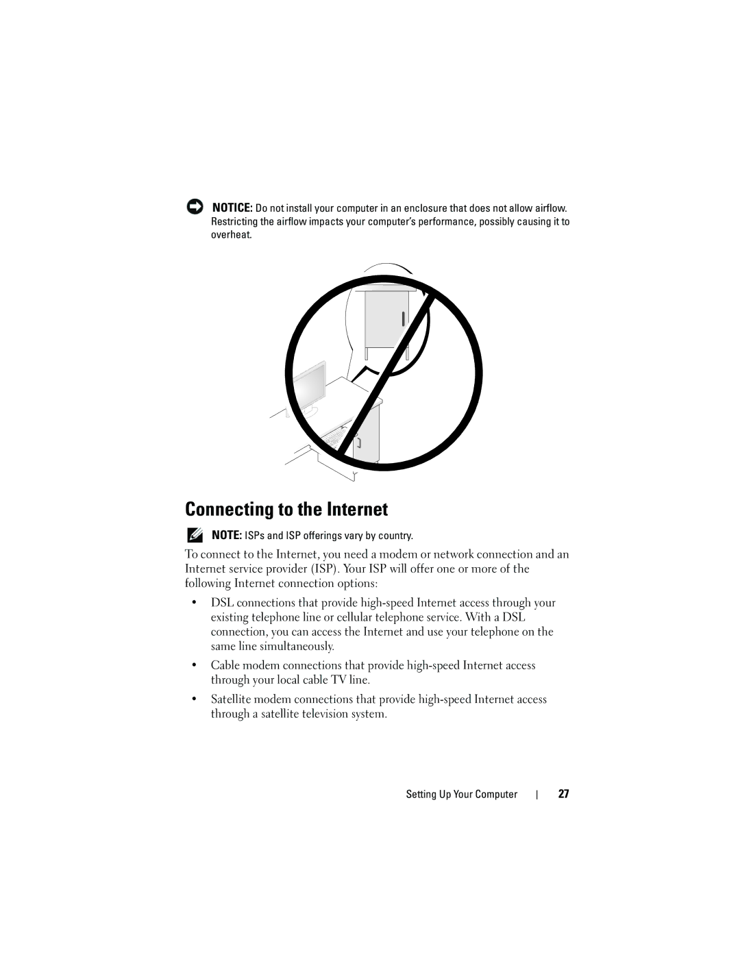 Dell DCDR01, PP521 owner manual Connecting to the Internet 