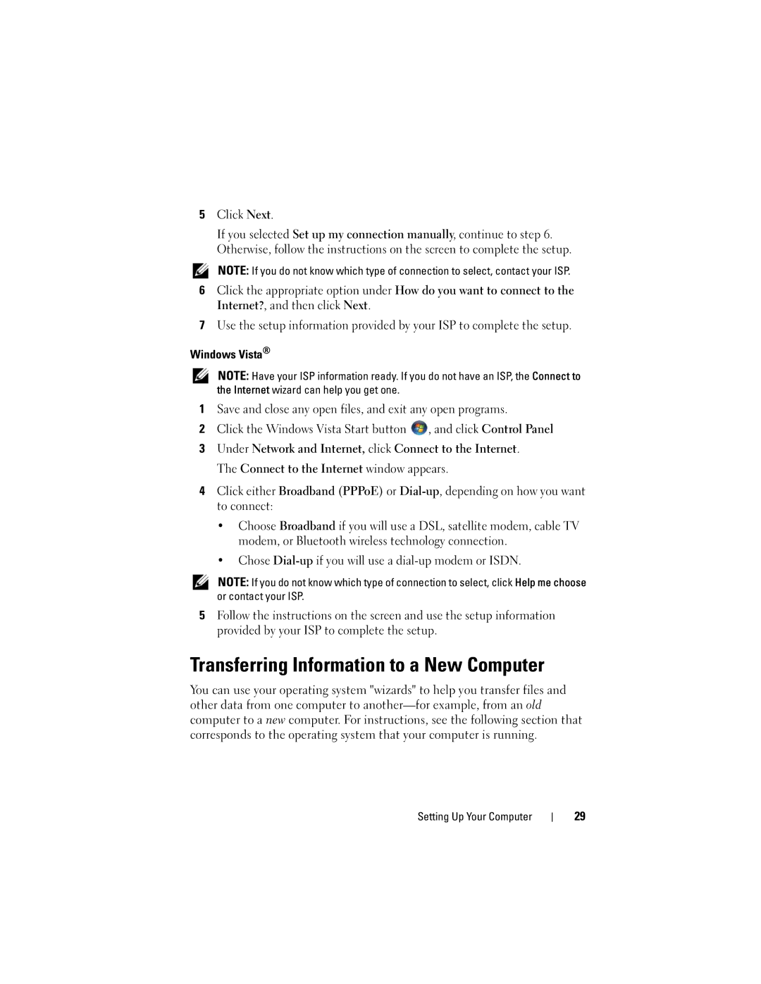 Dell DCDR01, PP521 owner manual Transferring Information to a New Computer, Click Next 