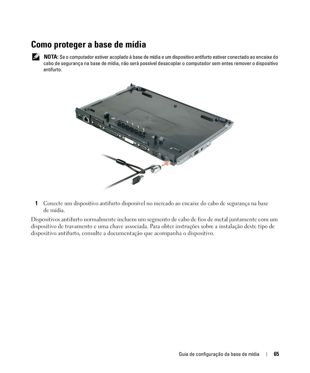 Dell PR09S setup guide Como proteger a base de mídia 