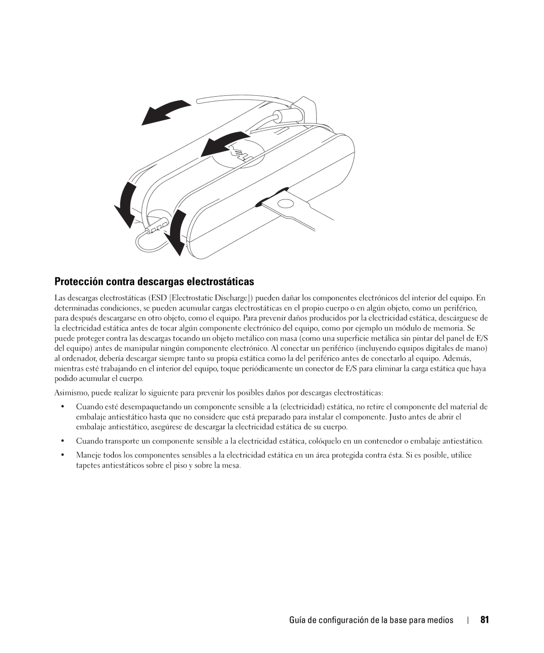 Dell PR09S setup guide Protección contra descargas electrostáticas 