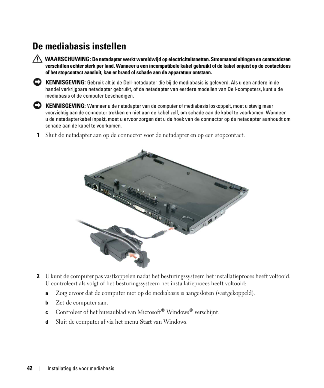 Dell PR09S setup guide De mediabasis instellen 