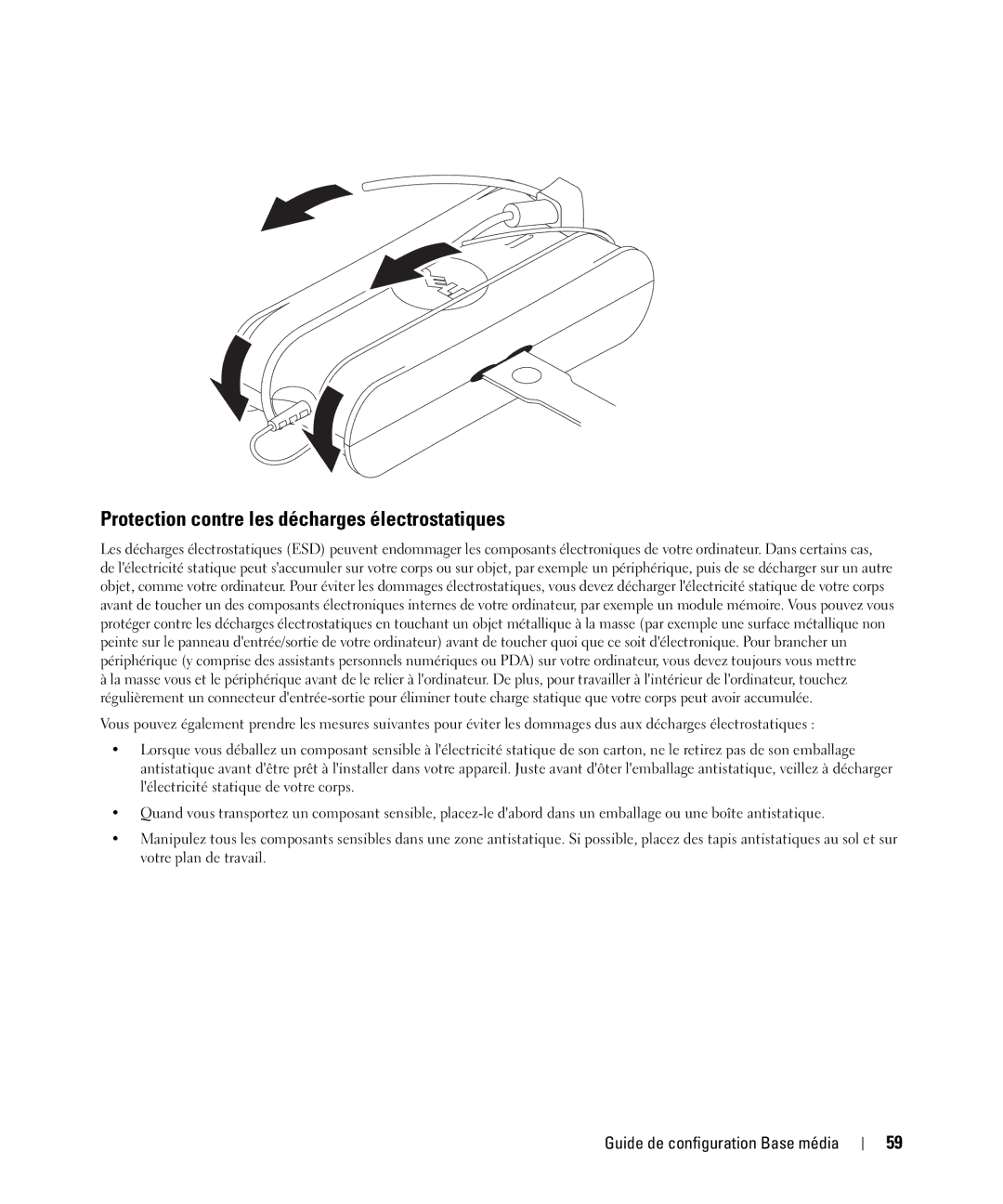 Dell PR09S setup guide Protection contre les décharges électrostatiques 