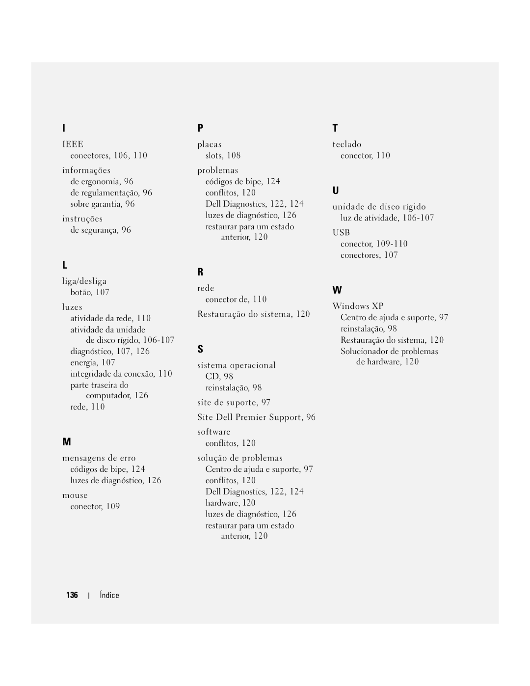 Dell precision workstation manual Ieee, 136 