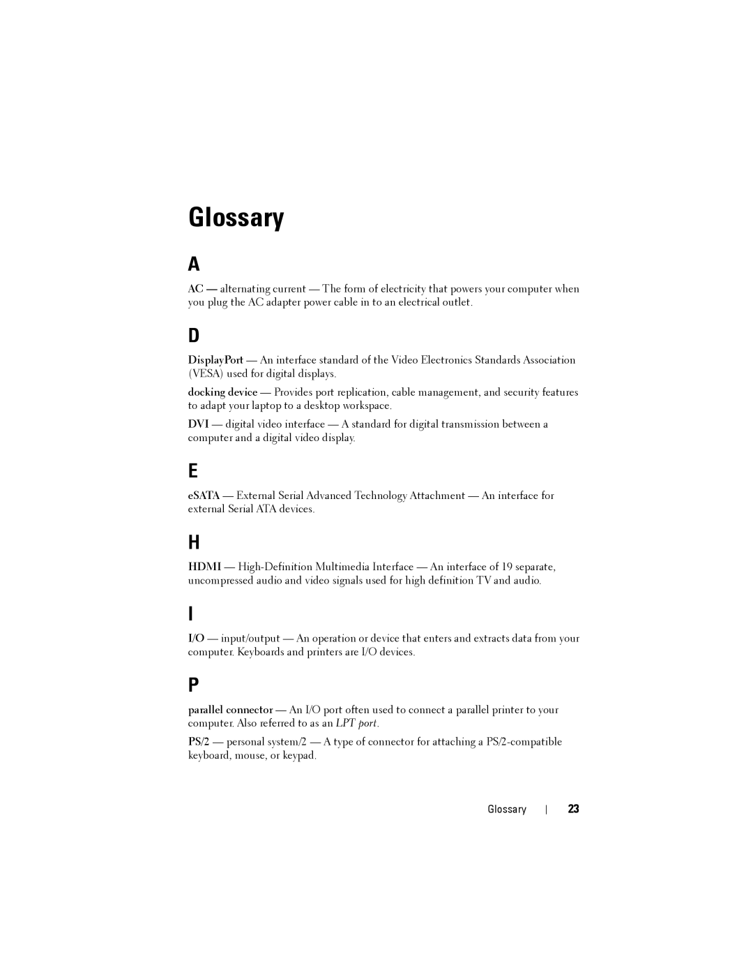 Dell PRO2X manual Glossary 