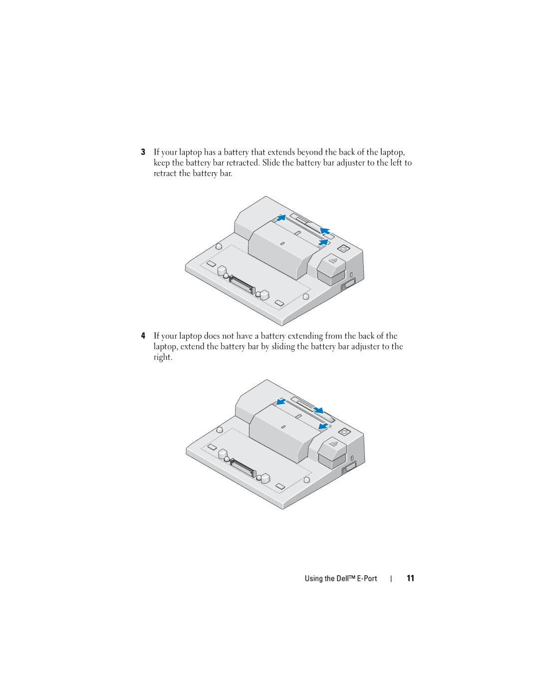 Dell PRO3X manual Using the Dell E-Port 