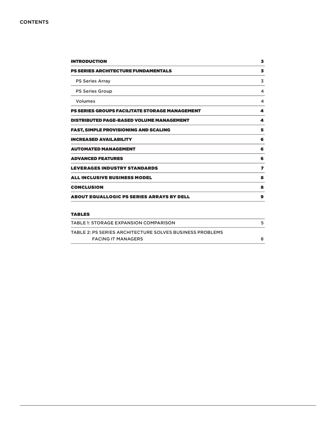 Dell PS Series manual Contents 