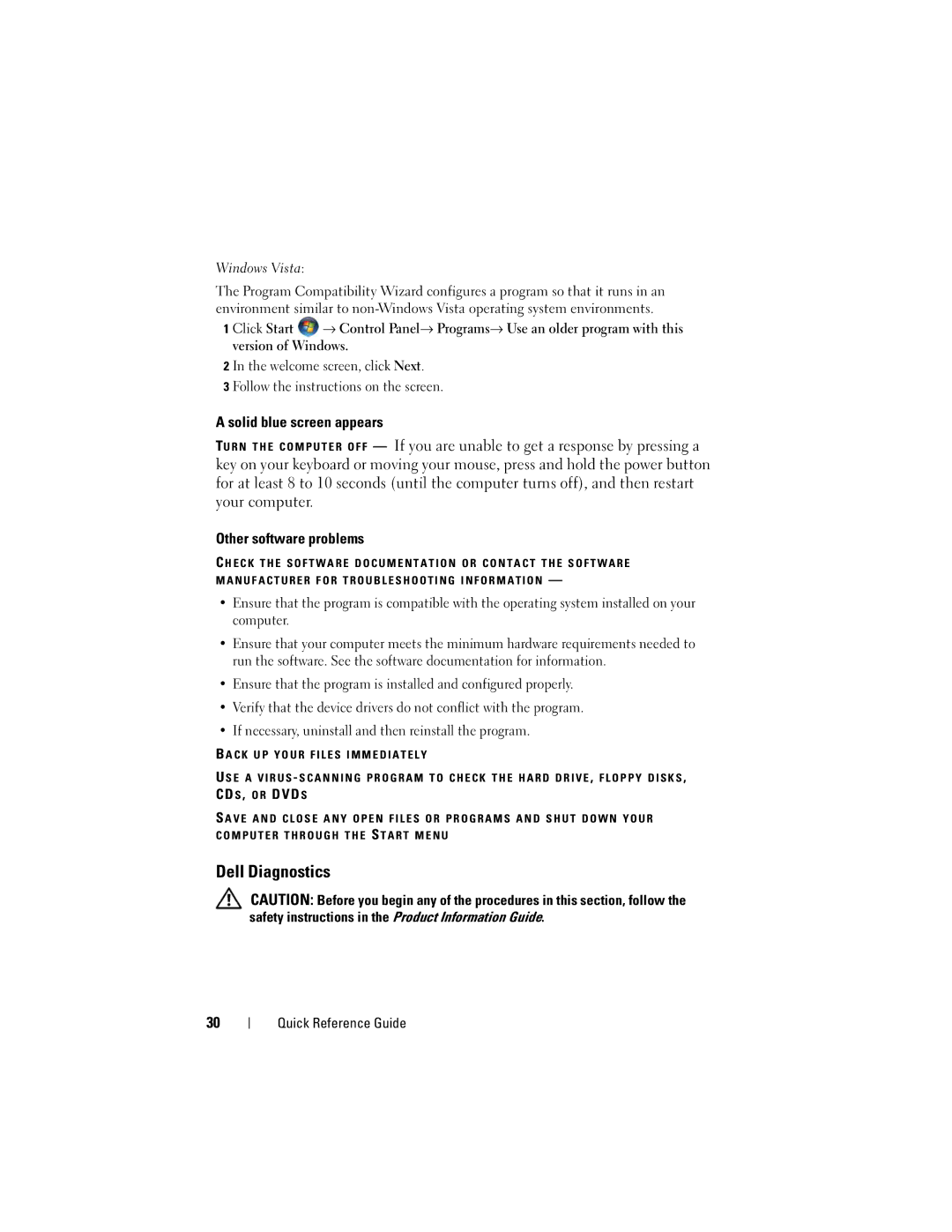 Dell PT052 manual Dell Diagnostics, Windows Vista 