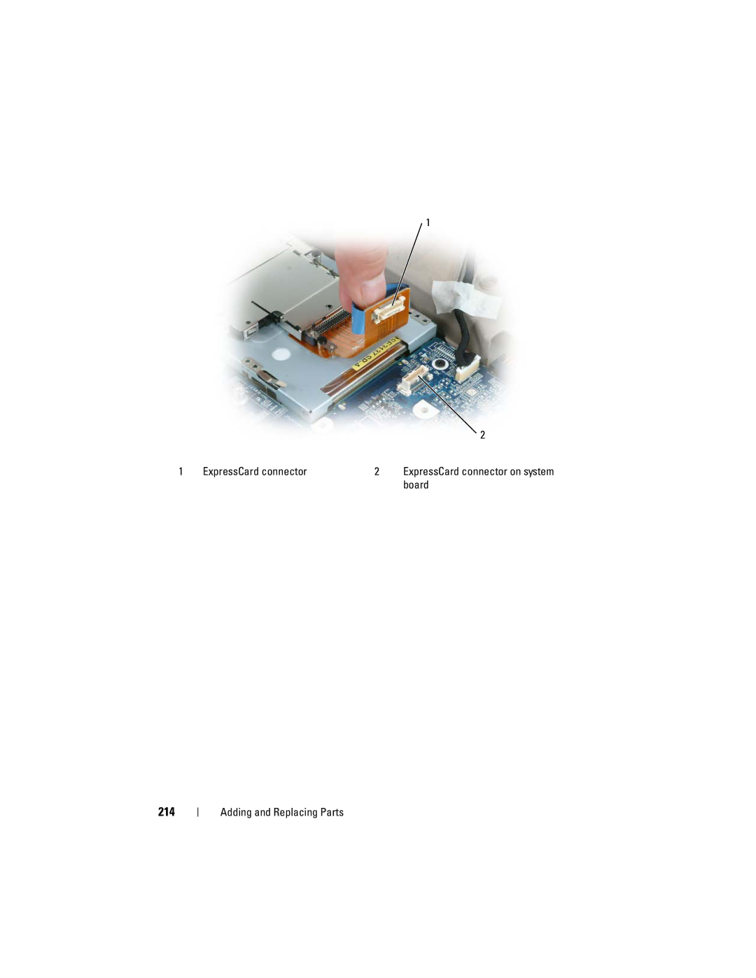 Dell PY760 manual 214, ExpressCard connector 