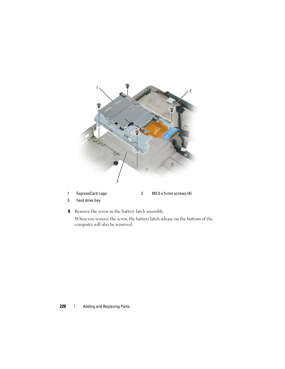 Dell PY760 manual 220, Hard drive bay 