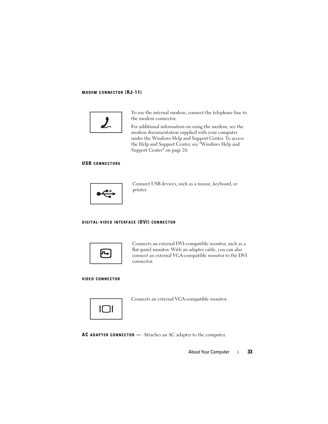 Dell PY760 manual Connect USB devices, such as a mouse, keyboard, or printer 