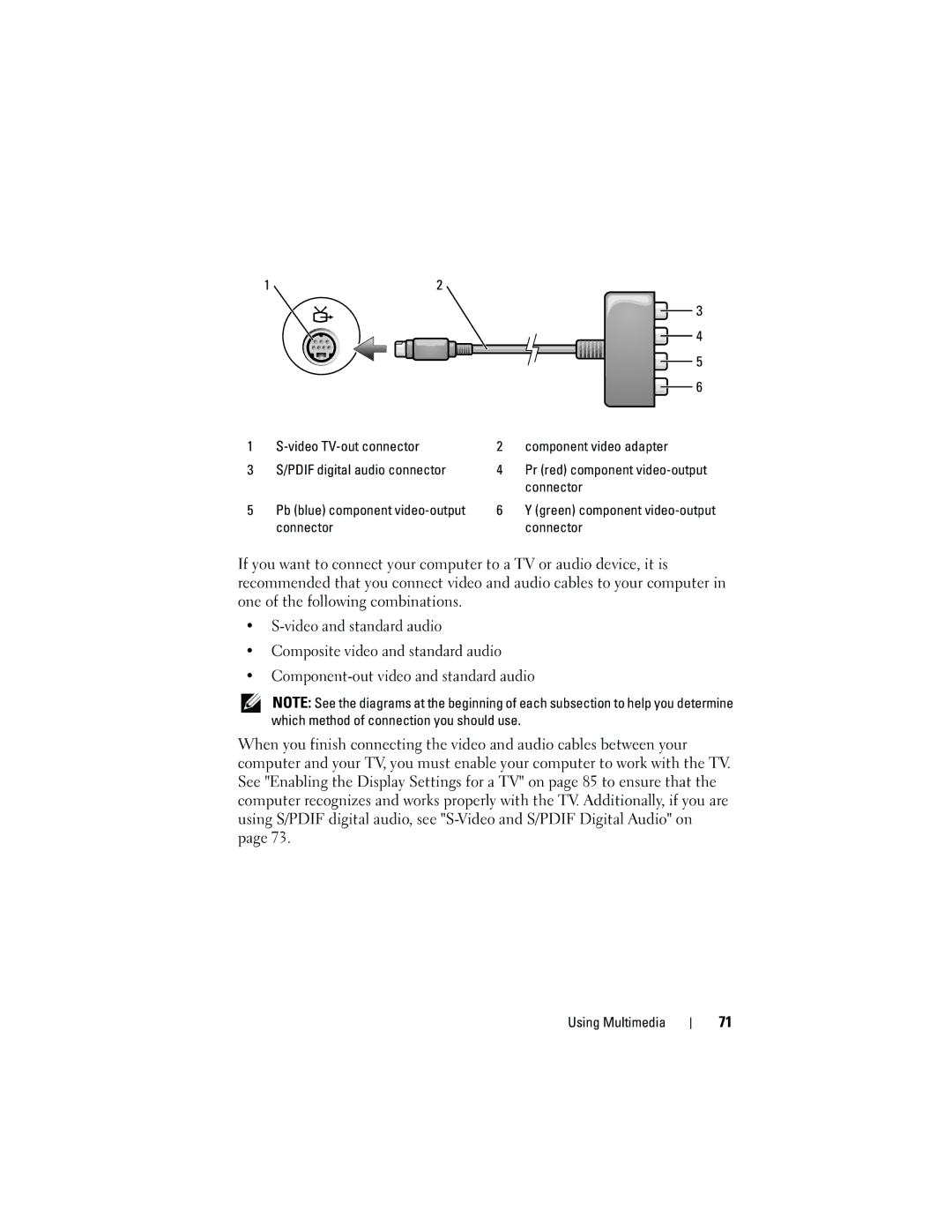 Dell PY760 manual Connector 