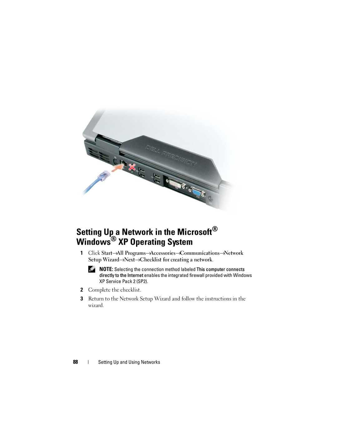 Dell PY760 manual Setting Up and Using Networks 