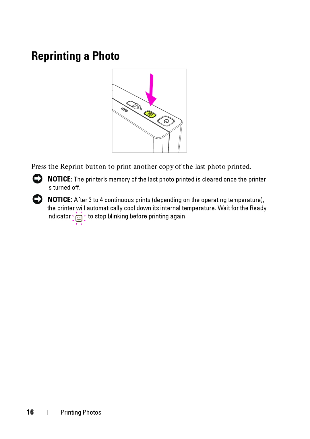 Dell PZ310 manual Reprinting a Photo 