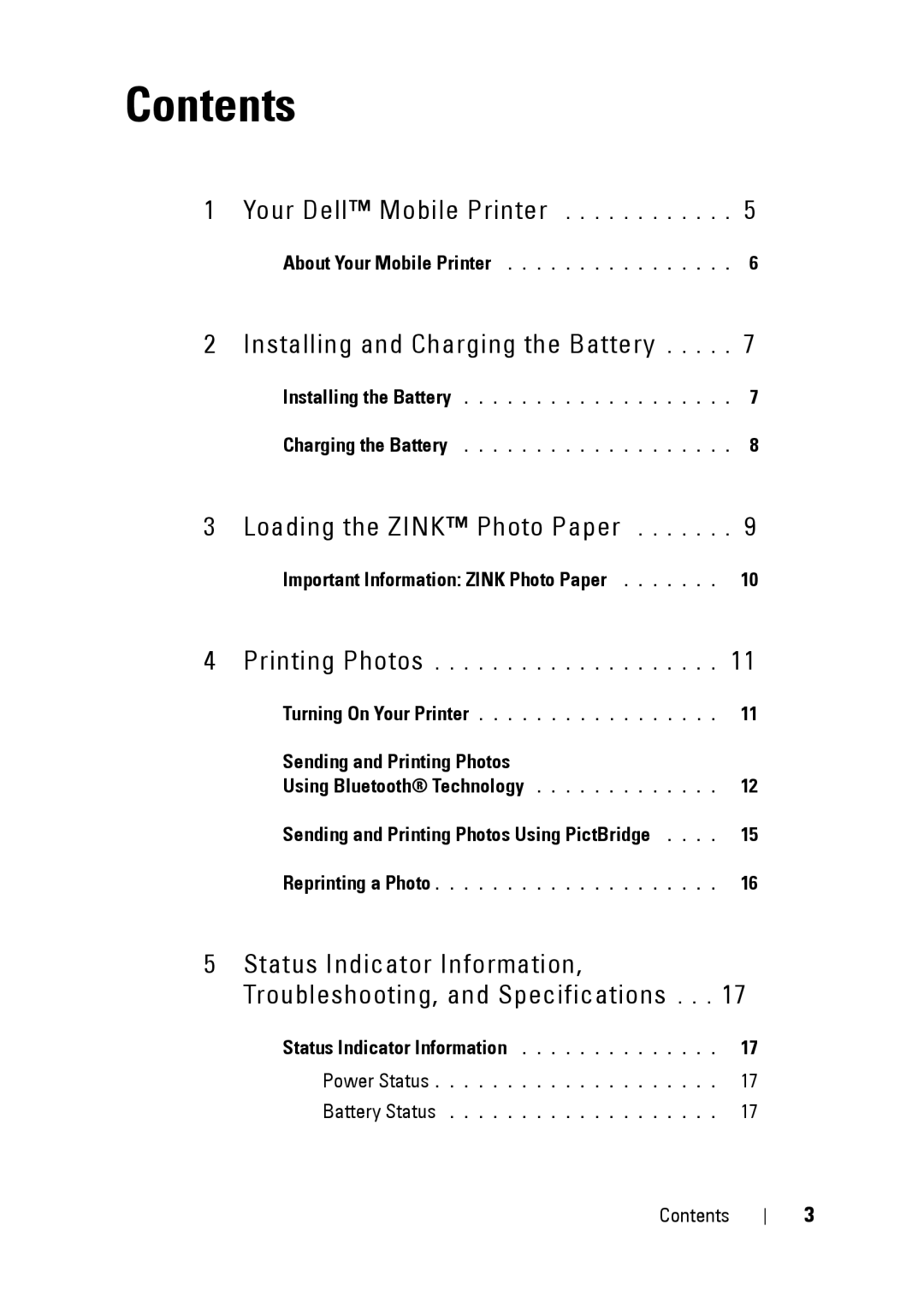 Dell PZ310 manual Contents 