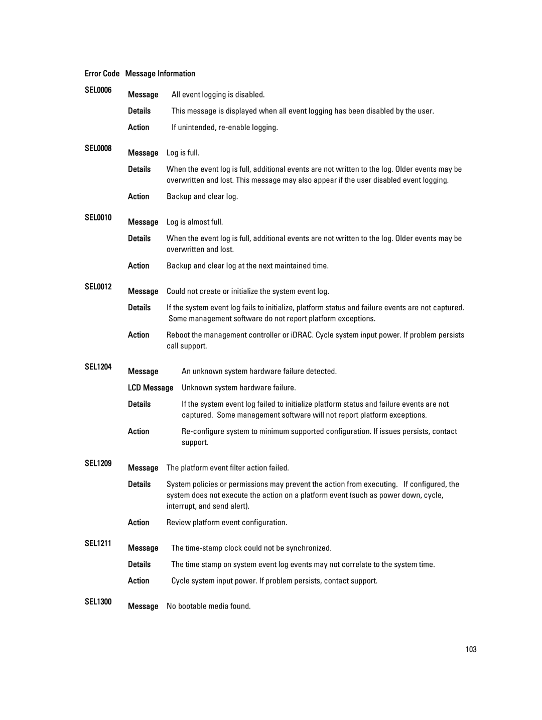 Dell QHB owner manual Overwritten and lost, Some management software do not report platform exceptions, Call support 